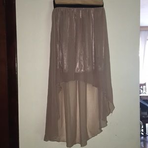 High Low Nude Skirt
